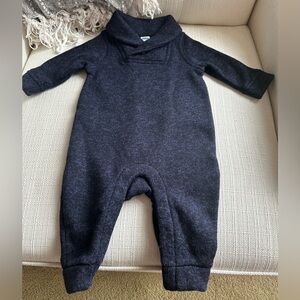 Old Navy navy blue thick sweater like onesie